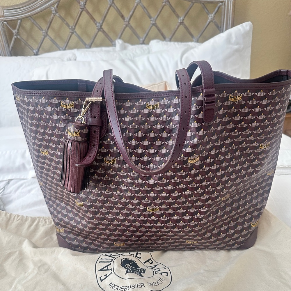 Faure Le Page Burgundy Tote Bag